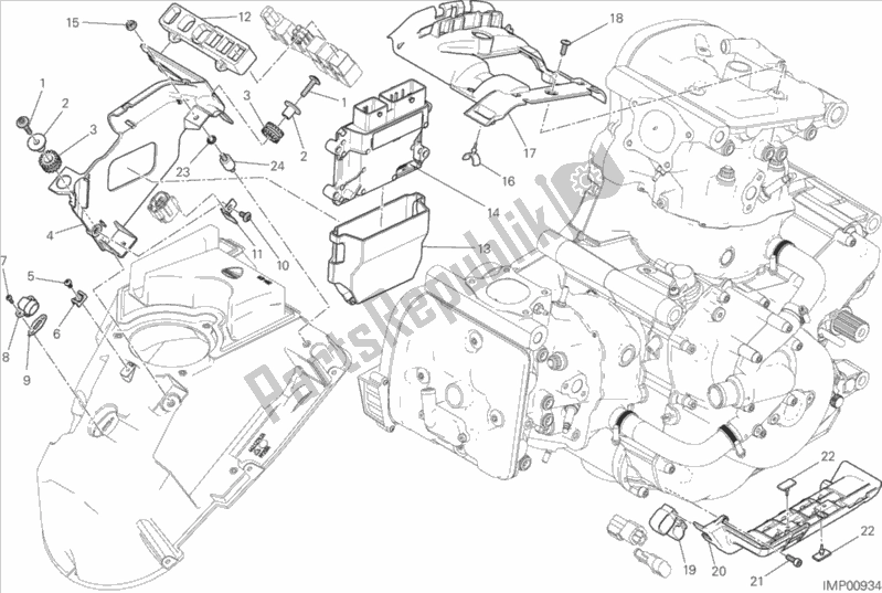 Toutes les pièces pour le Unité De Contrôle Moteur du Ducati Monster 1200 R 2016